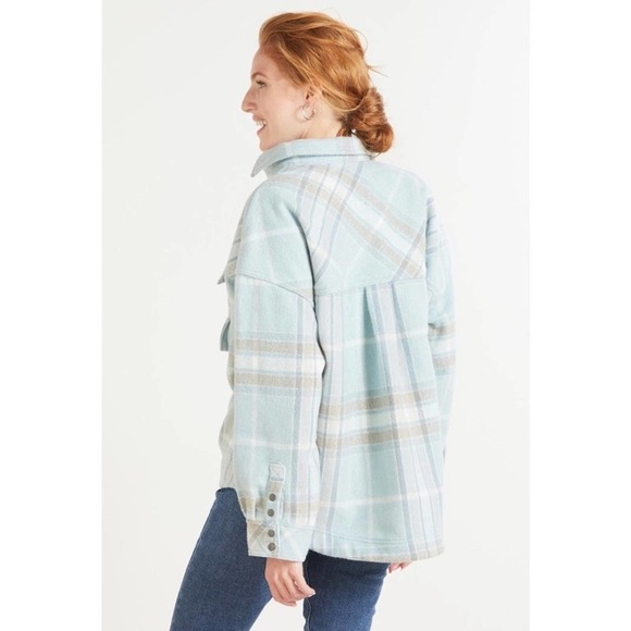 NWT Free People Cabin Cozy Plaid Heavyweight Button Down Jacket Shacket. Size XL - Picture 8 of 12